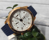 Buy Shop Guess Marina Multifunction White Dial Blue Rubber Strap Watch for Women - W1025L4 USA Online