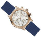 Buy Shop Guess Marina Multifunction White Dial Blue Rubber Strap Watch for Women - W1025L4 USA Online