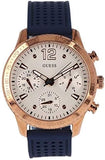 Buy Shop Guess Marina Multifunction White Dial Blue Rubber Strap Watch for Women - W1025L4 USA Online