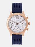 Buy Shop Guess Marina Multifunction White Dial Blue Rubber Strap Watch for Women - W1025L4 USA Online