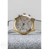 Buy Shop Guess Marina Multifunction White Dial White Rubber Strap Watch for Women - W1025L5 USA Online