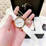 Buy Shop Guess Marina Multifunction White Dial White Rubber Strap Watch for Women - W1025L5 USA Online