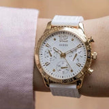 Buy Shop Guess Marina Multifunction White Dial White Rubber Strap Watch for Women - W1025L5 USA Online
