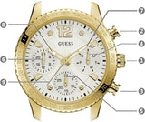 Buy Shop Guess Marina Multifunction White Dial White Rubber Strap Watch for Women - W1025L5 USA Online