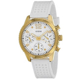 Buy Shop Guess Marina Multifunction White Dial White Rubber Strap Watch for Women - W1025L5 USA Online