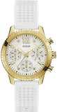 Buy Shop Guess Marina Multifunction White Dial White Rubber Strap Watch for Women - W1025L5 USA Online