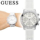 Buy Shop Guess Marina Quartz White Dial White Rubber Strap Watch For Women - W1025L1 USA Online