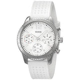 Buy Shop Guess Marina Quartz White Dial White Rubber Strap Watch For Women - W1025L1 USA Online