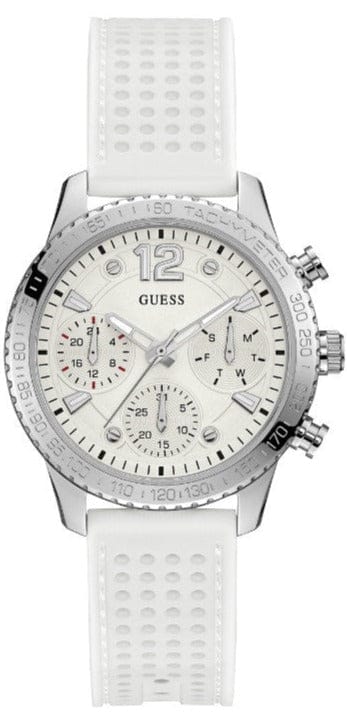 Buy Shop Guess Marina Quartz White Dial White Rubber Strap Watch For Women - W1025L1 USA Online
