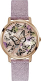 Buy Shop Guess Mariposa Pink Dial Pink Leather Strap Watch for Women - GW0008L2 USA Online