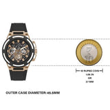 Buy Shop Guess Matrix Multifunction Black Dial Black Rubber Strap Watch For Men - GW0423G5 USA Online