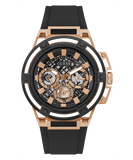 Buy Shop Guess Matrix Multifunction Black Dial Black Rubber Strap Watch For Men - GW0423G5 USA Online