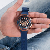 Buy Shop Guess Matrix Multifunction Blue Dial Blue Rubber Strap Watch For Men - GW0423G1 USA Online