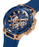 Buy Shop Guess Matrix Multifunction Blue Dial Blue Rubber Strap Watch For Men - GW0423G1 USA Online