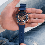 Buy Shop Guess Matrix Multifunction Blue Dial Blue Rubber Strap Watch for Men - GW0423G4 USA Online
