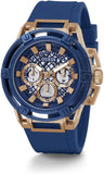 Buy Shop Guess Matrix Multifunction Blue Dial Blue Rubber Strap Watch for Men - GW0423G4 USA Online