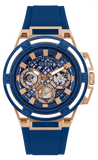 Buy Shop Guess Matrix Multifunction Blue Dial Blue Rubber Strap Watch for Men - GW0423G4 USA Online