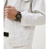 Buy Shop Guess Matrix Multifunction Gold Dial Black Rubber Strap Watch For Men - GW0423G2 USA Online
