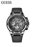Buy Shop Guess Matrix Multifunction Grey Dial Grey Rubber Strap Watch for Men - GW0423G3 USA Online