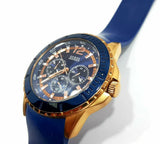 Buy Shop Guess Maverick Blue Dial Blue Rubber Strap Watch for Men - W0485G1 USA Online
