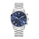 Buy Shop Guess Hendrix Chronograph Blue Dial Silver Steel Strap Watch for Men - W1309G1 USA Online
