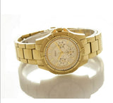 Buy Shop Guess Mini Phantom Diamonds Gold Dial Gold Steel Strap Watch for Women - W0235L5 USA Online