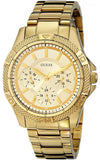 Buy Shop Guess Mini Phantom Diamonds Gold Dial Gold Steel Strap Watch for Women - W0235L5 USA Online
