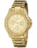 Buy Shop Guess Mini Phantom Diamonds Gold Dial Gold Steel Strap Watch for Women - W0235L5 USA Online