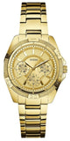 Buy Shop Guess Mini Phantom Diamonds Gold Dial Gold Steel Strap Watch for Women - W0235L5 USA Online