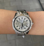 Buy Shop Guess Mini Phantom Silver Dial Silver Steel Strap Watch for Women - W0235L1 USA Online