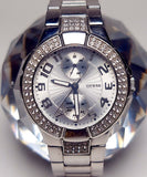 Buy Shop Guess Mini Prism Diamonds Silver Dial Silver Steel Strap Watch for Women - W12638L1 USA Online