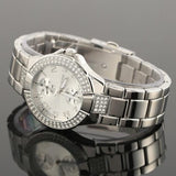 Buy Shop Guess Mini Prism Diamonds Silver Dial Silver Steel Strap Watch for Women - W12638L1 USA Online
