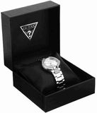 Buy Shop Guess Mini Prism Diamonds Silver Dial Silver Steel Strap Watch for Women - W12638L1 USA Online