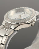 Buy Shop Guess Mini Prism Diamonds Silver Dial Silver Steel Strap Watch for Women - W12638L1 USA Online