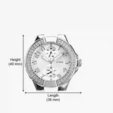 Buy Shop Guess Mini Prism Diamonds Silver Dial Silver Steel Strap Watch for Women - W12638L1 USA Online