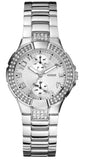 Buy Shop Guess Mini Prism Diamonds Silver Dial Silver Steel Strap Watch for Women - W12638L1 USA Online