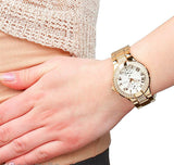Buy Shop Guess Mini Prism Diamonds White Dial Gold Steel Strap Watch for Women - W15072L1 USA Online