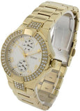 Buy Shop Guess Mini Prism Diamonds White Dial Gold Steel Strap Watch for Women - W15072L1 USA Online