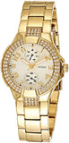 Buy Shop Guess Mini Prism Diamonds White Dial Gold Steel Strap Watch for Women - W15072L1 USA Online