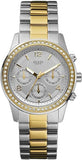 Buy Shop Guess Mini Spectrum Analog Silver Dial Two Tone Steel Strap Watch For Women - W0122L2 USA Online
