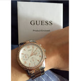 Buy Shop Guess Mini Spectrum Quartz Silver Dial Two Tone Steel Strap Watch For Women - W0122L1 USA Online