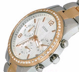 Buy Shop Guess Mini Spectrum Quartz Silver Dial Two Tone Steel Strap Watch For Women - W0122L1 USA Online