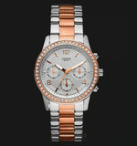 Buy Shop Guess Mini Spectrum Quartz Silver Dial Two Tone Steel Strap Watch For Women - W0122L1 USA Online