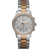 Buy Shop Guess Mini Spectrum Quartz Silver Dial Two Tone Steel Strap Watch For Women - W0122L1 USA Online