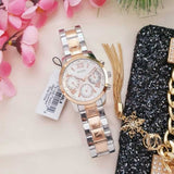 Buy Shop Guess Mini Sunrise Analog Silver Dial Two Tone Steel Strap Watch For Women - W0448L4 USA Online