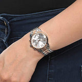 Buy Shop Guess Mini Sunrise Analog Silver Dial Two Tone Steel Strap Watch For Women - W0448L4 USA Online