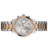 Buy Shop Guess Mini Sunrise Analog Silver Dial Two Tone Steel Strap Watch For Women - W0448L4 USA Online