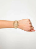 Buy Shop Guess Mini Sunrise Chronograph Quartz Rose Gold Dial Rose Gold Steel Strap Watch For Women - W0448L3 USA Online