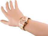 Buy Shop Guess Mini Sunrise Chronograph Quartz Rose Gold Dial Rose Gold Steel Strap Watch For Women - W0448L3 USA Online