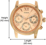 Buy Shop Guess Mini Sunrise Chronograph Quartz Rose Gold Dial Rose Gold Steel Strap Watch For Women - W0448L3 USA Online